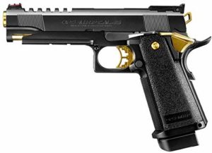 東京マルイ ハイキャパ 5.1 ゴールドマッチ(黒・金色のトリガーとハンマー)