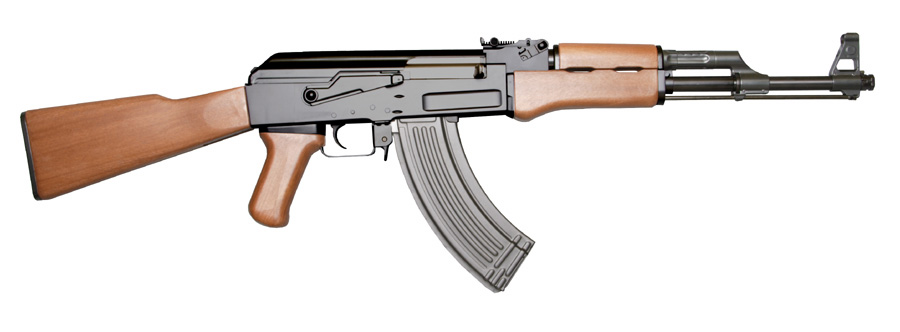 上にマウントレールの無いAK47(木のストック)