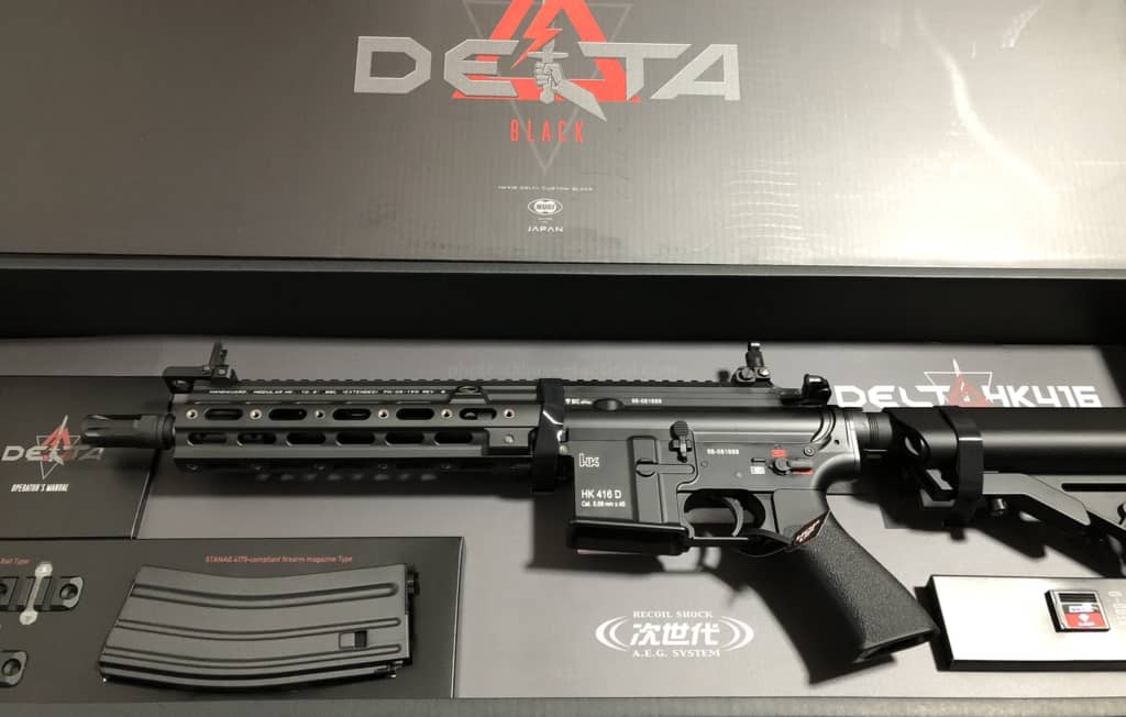 管理人の東京マルイ 次世代電動ガン HK416 デルタカスタム(ブラック・箱に入った状態)