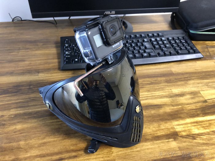 Dye i4にGoProマウントを取り付けた様子