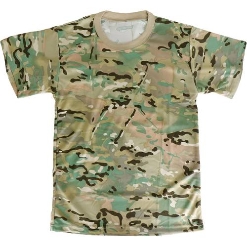 SHENKEL 半袖メッシュ迷彩Tシャツ