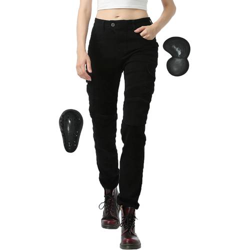 RENHE バイクパンツ レディース プロテクター付き
