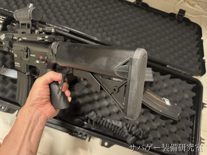 バッテリーを入れてパッドを閉じた管理人のHK416D デルタカスタム