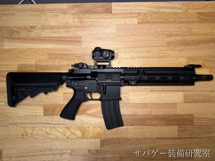 マーベリックを載せた管理人の次世代電動ガン HK416 デルタカスタム(排莢口側)