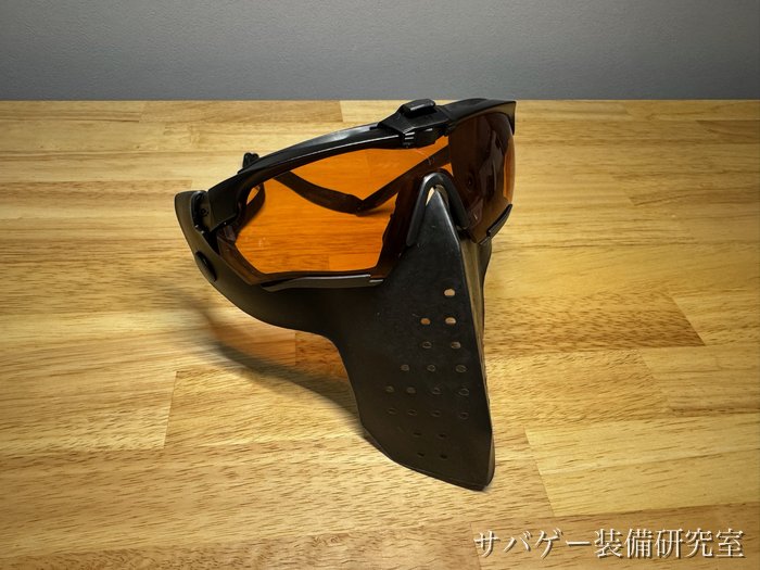 管理人のESS クロスボウに田村装備開発 S.A.S FACE GUARD Gen.2を付けて斜め前から
