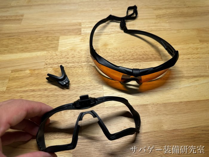 ノーズクリップを付け替えるためにガスケットを外したところ