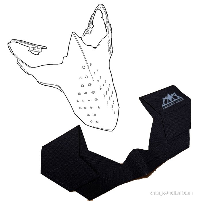 【AMENBO GEAR】ADDITIONAL PAD（色付き）とS.A.S FACE GUARD Gen.2の本体（線）