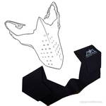 管理人のS.A.S FACE GUARD Gen.2に付けた田村装備開発 ADDITIONAL PAD（両横の黒い布）