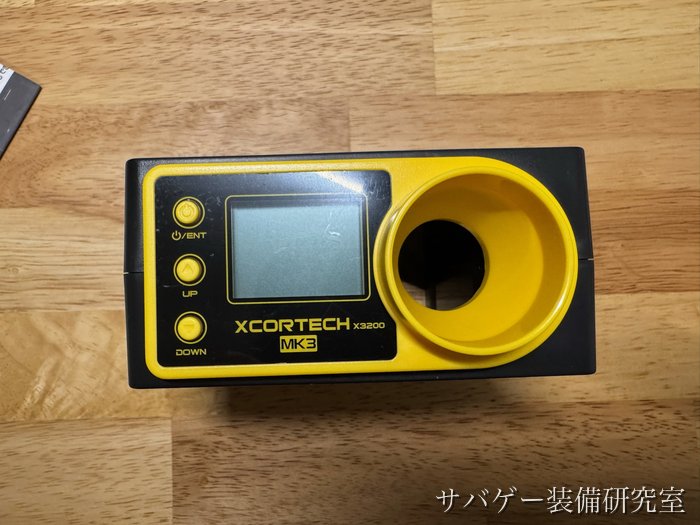 管理人のXCORTECH X3200 MK3 弾速計(正面)